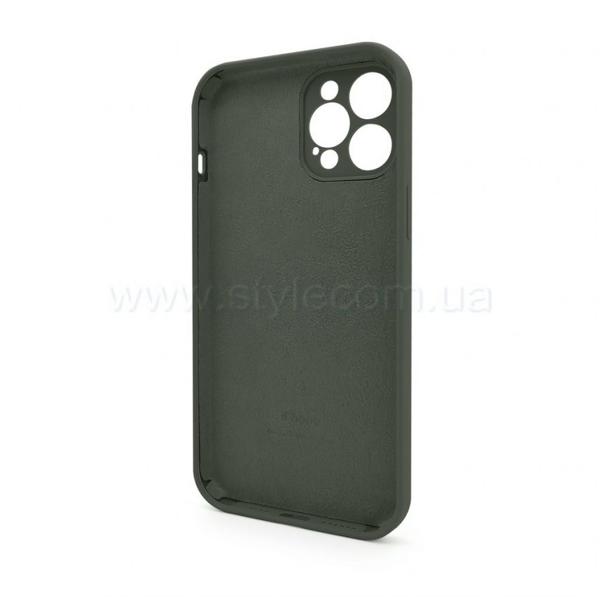 Full Silicone Case iPhone 12 PRO Max dark olive (35) закрытая камера