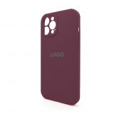 Чохол Full Silicone Case для Apple iPhone 12 Pro Max maroon (42) закрита камера