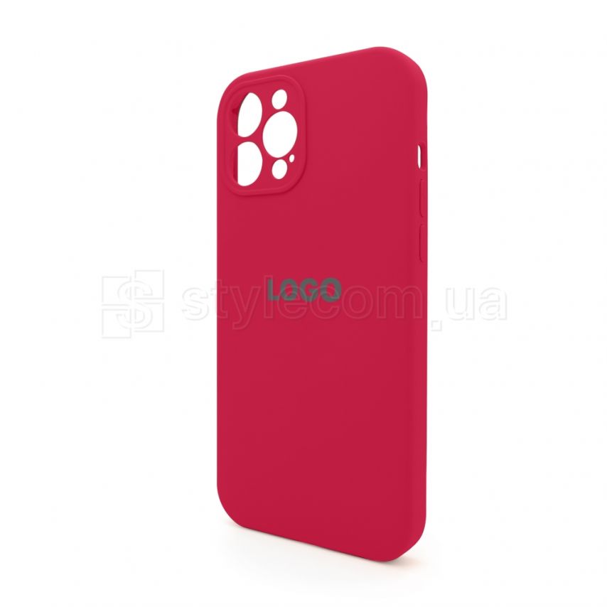 Чехол Full Silicone Case для Apple iPhone 12 Pro Max rose red (37) закрытая камера
