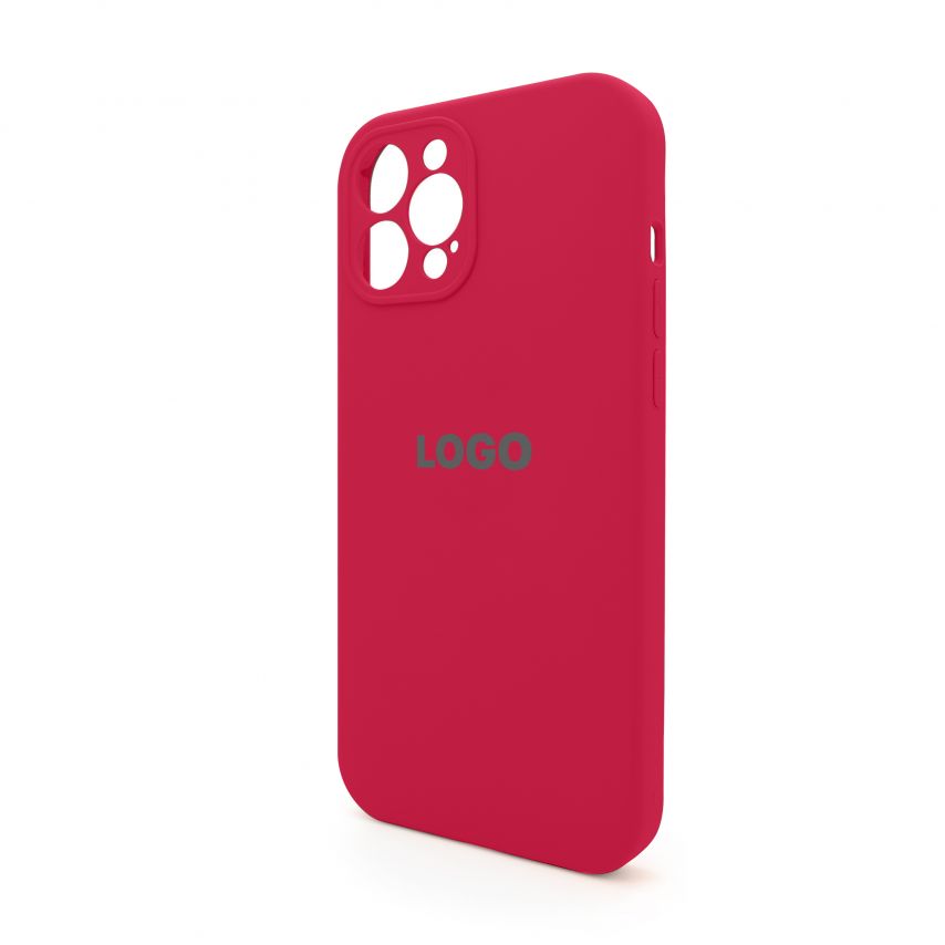 Чехол Full Silicone Case для Apple iPhone 12 Pro Max rose red (37) закрытая камера