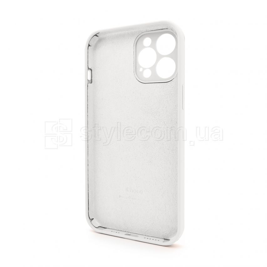 Чехол Full Silicone Case для Apple iPhone 12 Pro Max white (09) закрытая камера