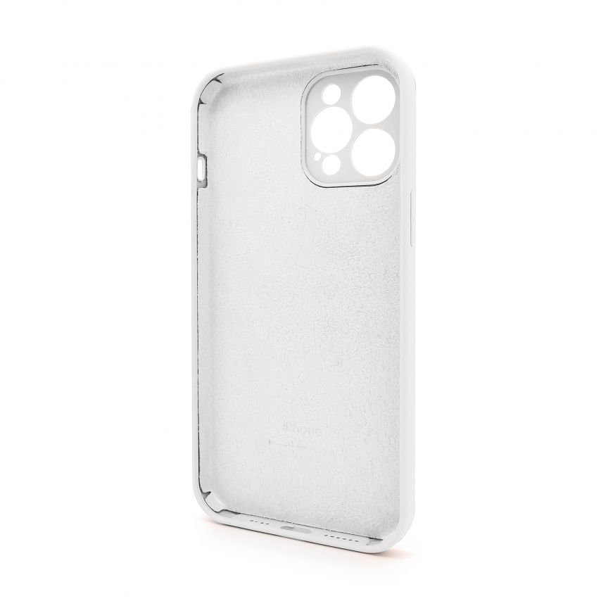 Чехол Full Silicone Case для Apple iPhone 12 Pro Max white (09) закрытая камера