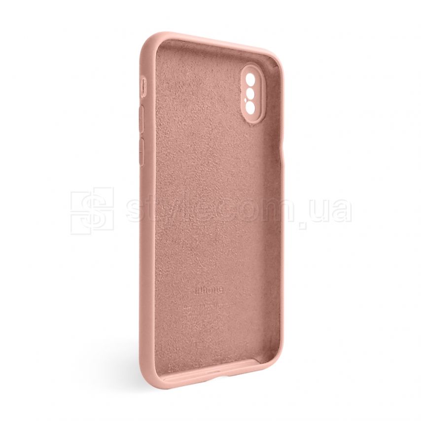 Чехол Full Silicone Case для Apple iPhone X, Xs light pink (12) закрытая камера
