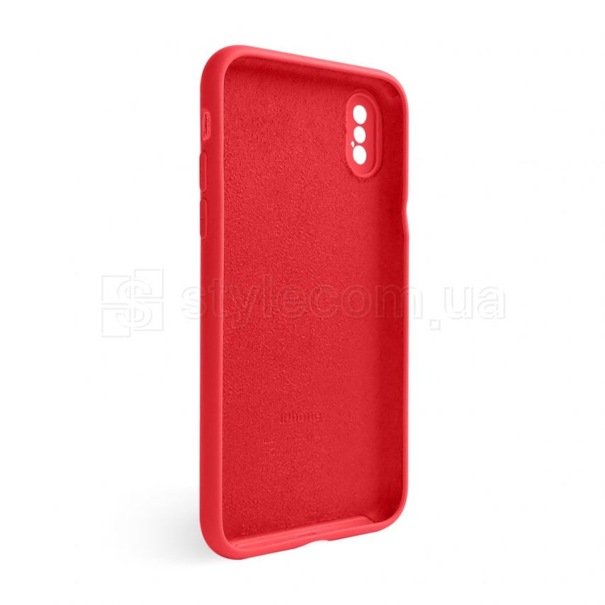 Чехол Full Silicone Case для Apple iPhone X, Xs red (14) закрытая камера