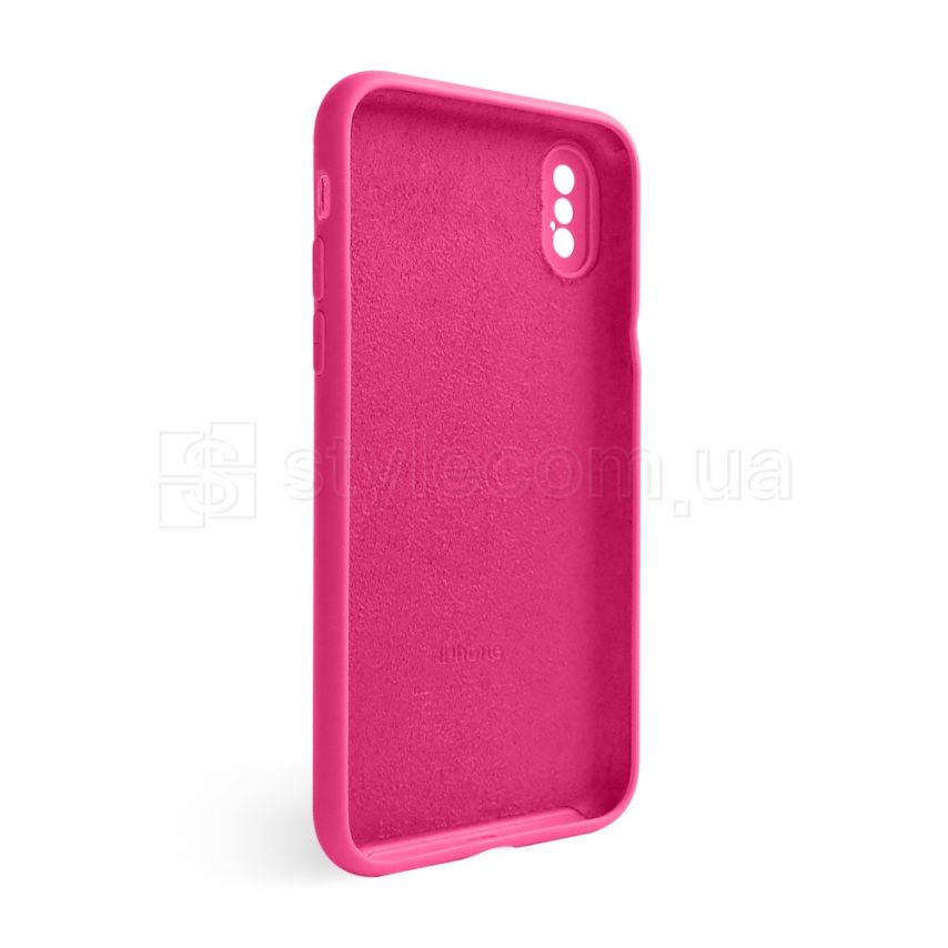 Чехол Full Silicone Case для Apple iPhone X, Xs shiny pink (38) закрытая камера