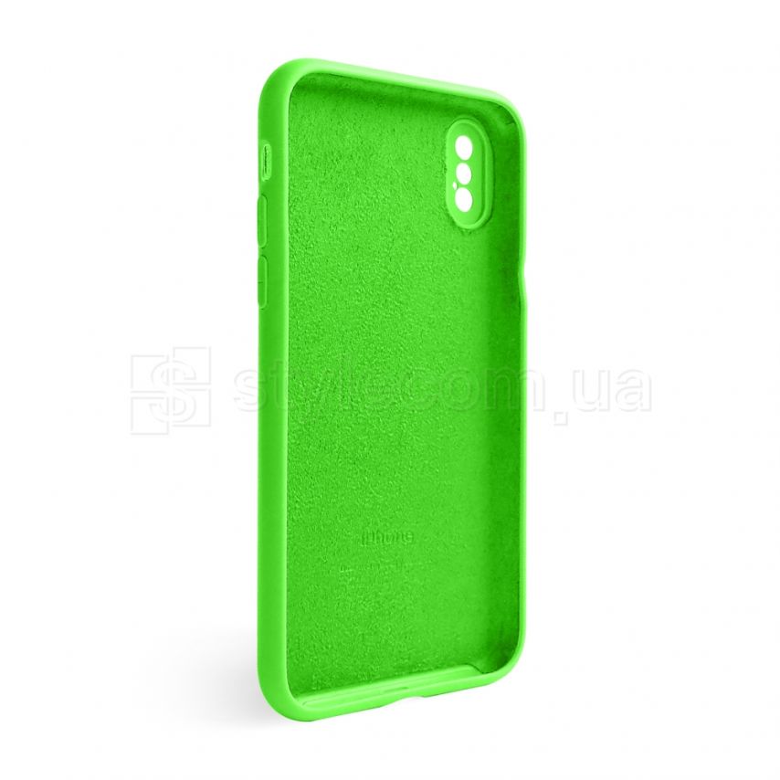 Чехол Full Silicone Case для Apple iPhone X, Xs shiny green (40) закрытая камера
