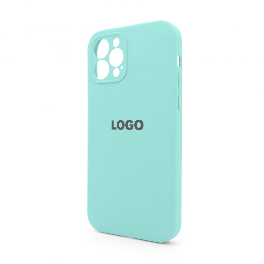 Чехол Full Silicone Case для Apple iPhone 12 Pro sea blue (21) закрытая камера