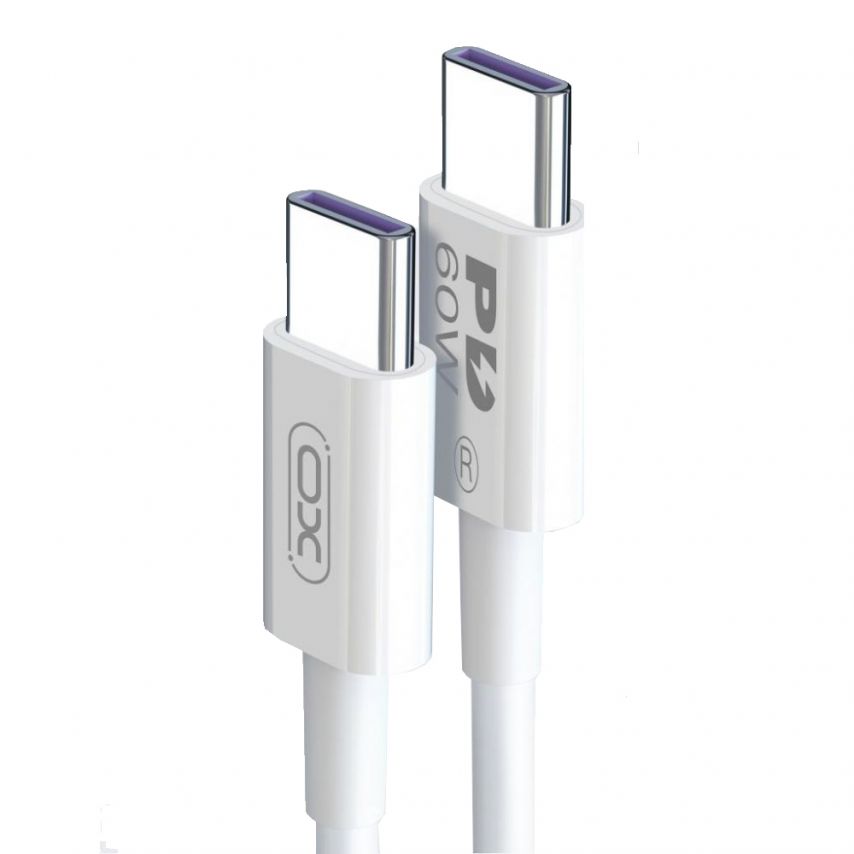 Кабель USB XO NB-Q190B Type-C to Type-C PD 60W 2м white