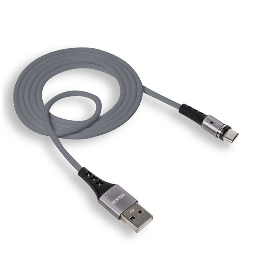 Кабель USB WALKER C775 Micro Magnetic grey
