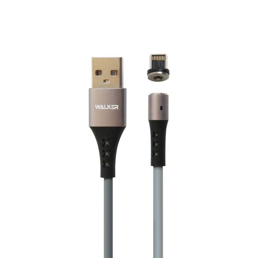 Кабель USB WALKER C775 Lightning Magnetic grey