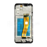 Дисплей (LCD) для Samsung A03s/A037 (2021) 160.5x72 с тачскрином и рамкой black Original Quality