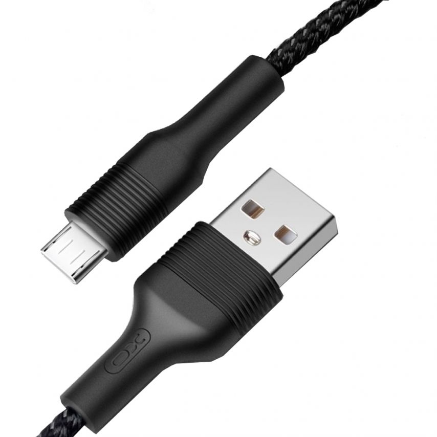 Кабель USB XO NB51 Micro 2.1A black