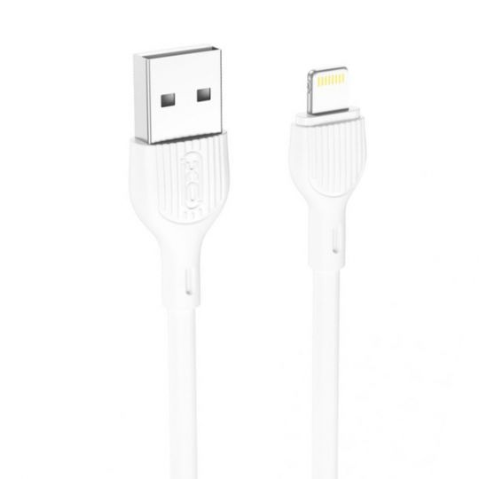 Кабель USB XO NB200 Lightning Quick Charge 2.1A white