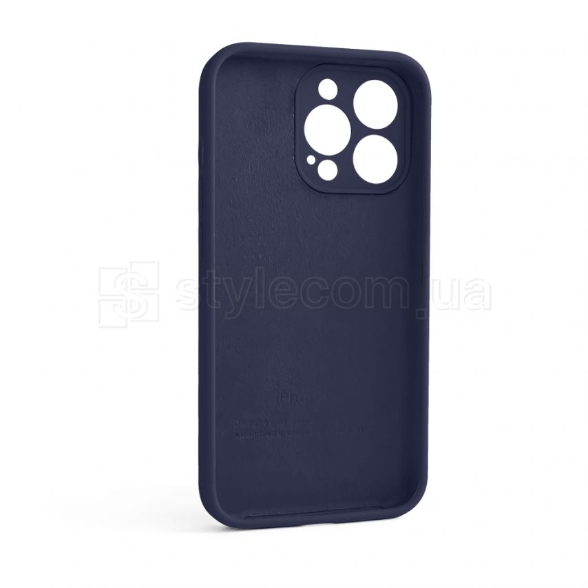 Чехол Full Silicone Case для Apple iPhone 13 Pro dark blue (08) закрытая камера