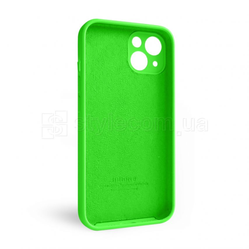 Чехол Full Silicone Case для Apple iPhone 13 shiny green (40) закрытая камера