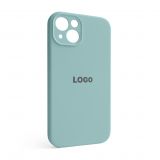 Чехол Full Silicone Case для Apple iPhone 13 sea blue (21) закрытая камера