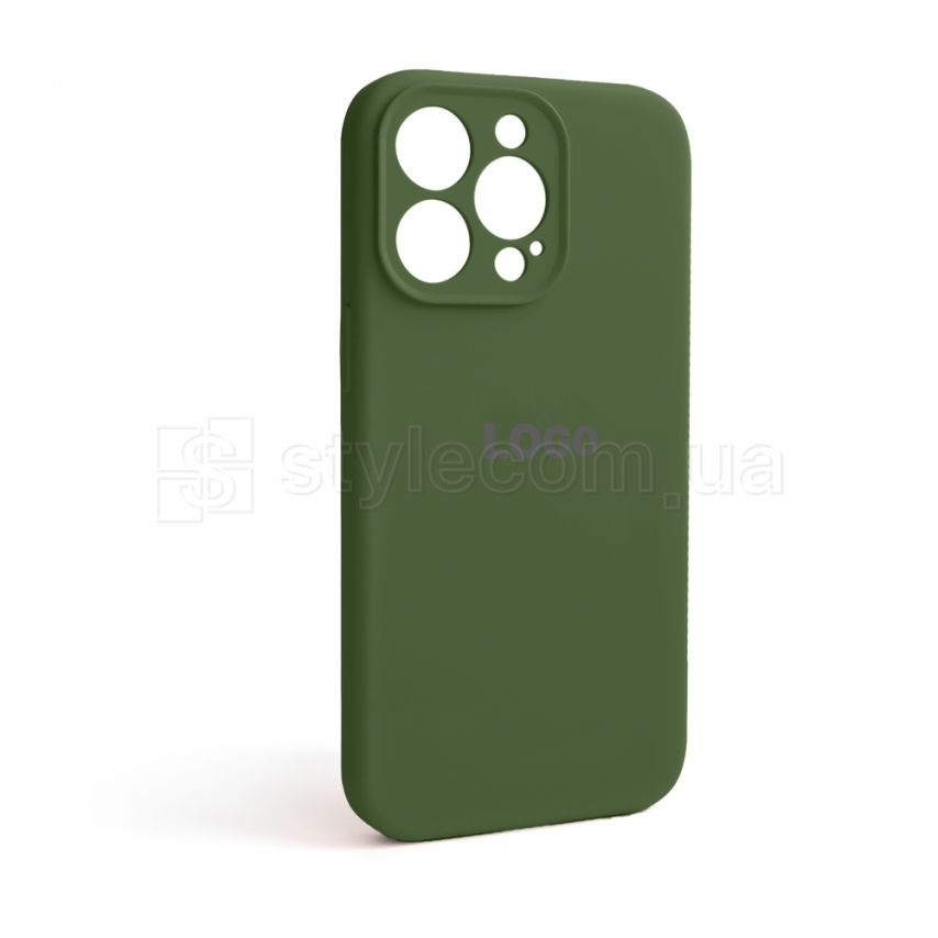 Чехол Full Silicone Case для Apple iPhone 13 Pro army green (45) закрытая камера