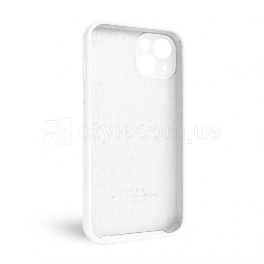 Чехол Full Silicone Case для Apple iPhone 13 white (09) закрытая камера