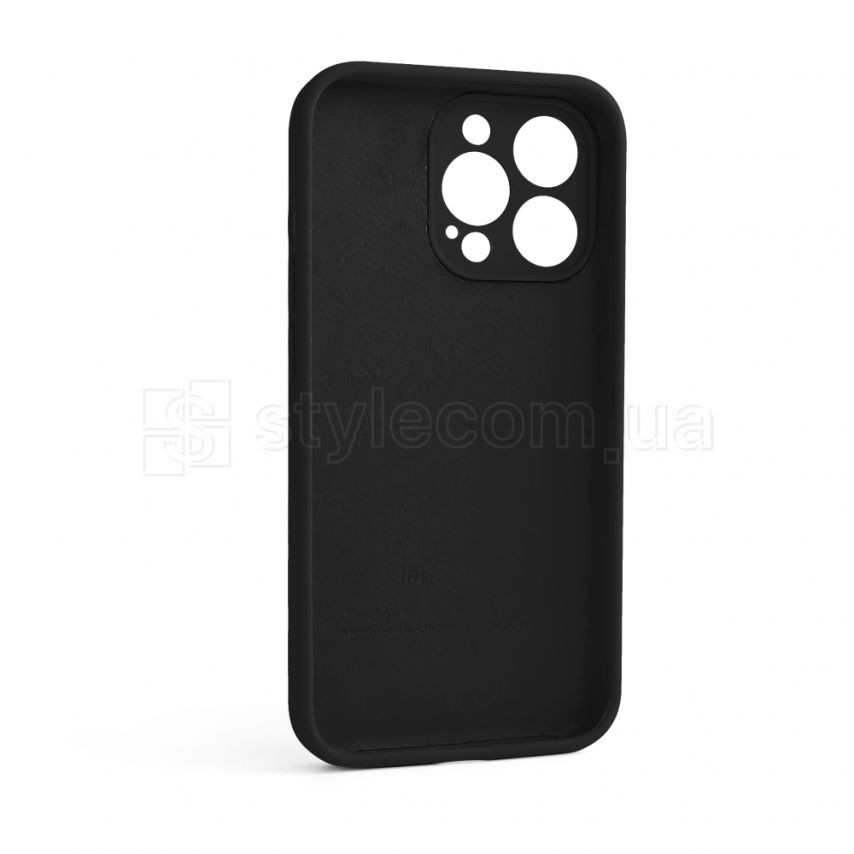 Чохол Full Silicone Case для Apple iPhone 13 Pro black (18) закрита камера
