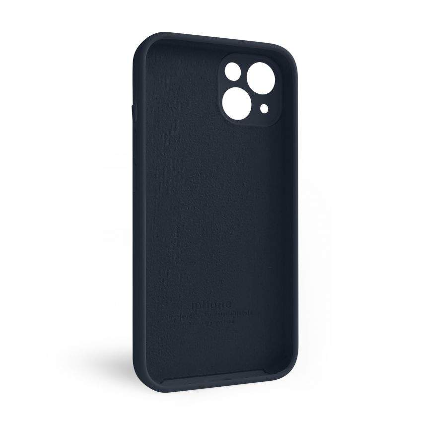 Чехол Full Silicone Case для Apple iPhone 13 dark blue (08) закрытая камера