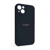 Чехол Full Silicone Case для Apple iPhone 13 dark blue (08) закрытая камера