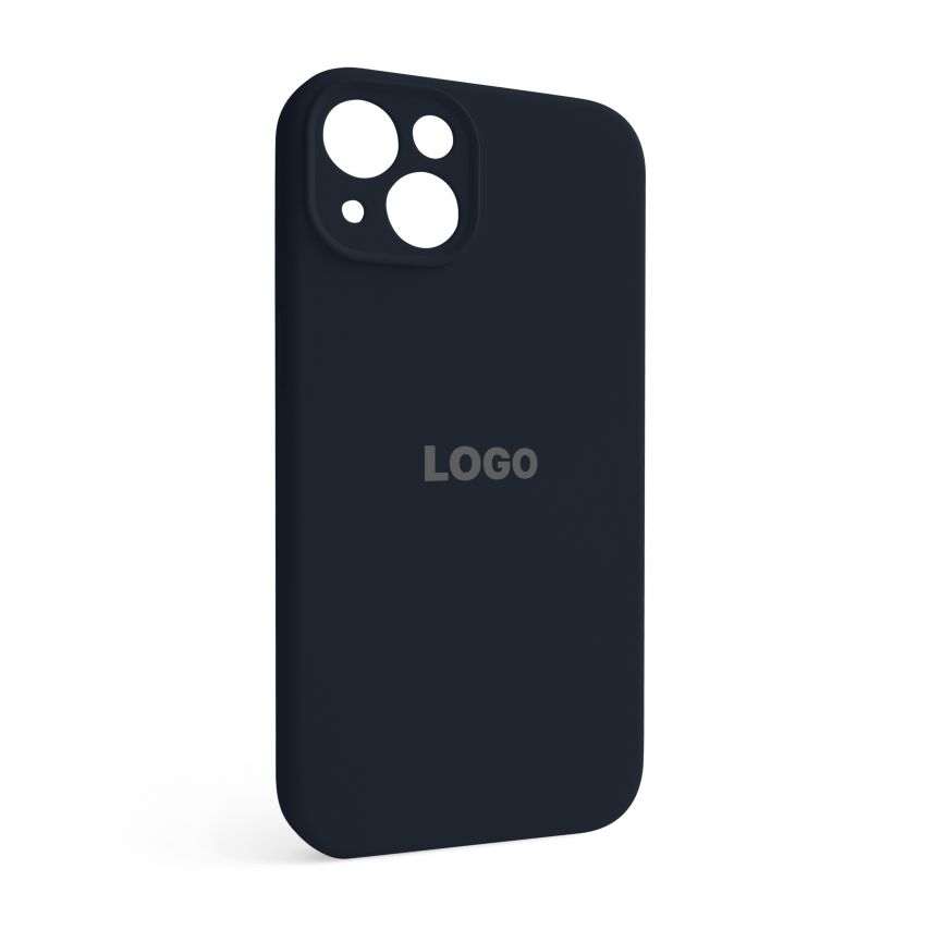 Чехол Full Silicone Case для Apple iPhone 13 dark blue (08) закрытая камера