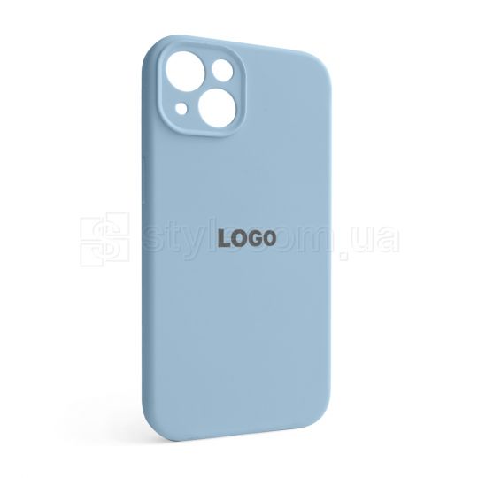Чехол Full Silicone Case для Apple iPhone 13 light blue (05) закрытая камера