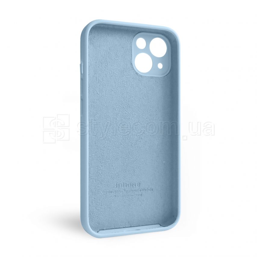 Чехол Full Silicone Case для Apple iPhone 13 light blue (05) закрытая камера