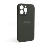 Чехол Full Silicone Case для Apple iPhone 13 Pro dark olive (35) закрытая камера