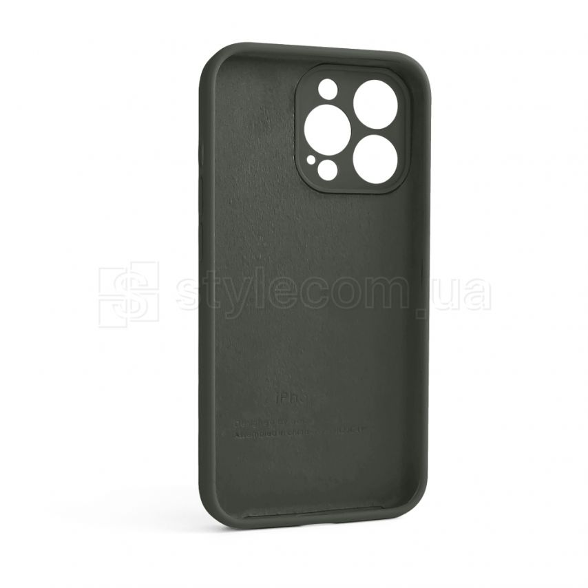 Чехол Full Silicone Case для Apple iPhone 13 Pro dark olive (35) закрытая камера