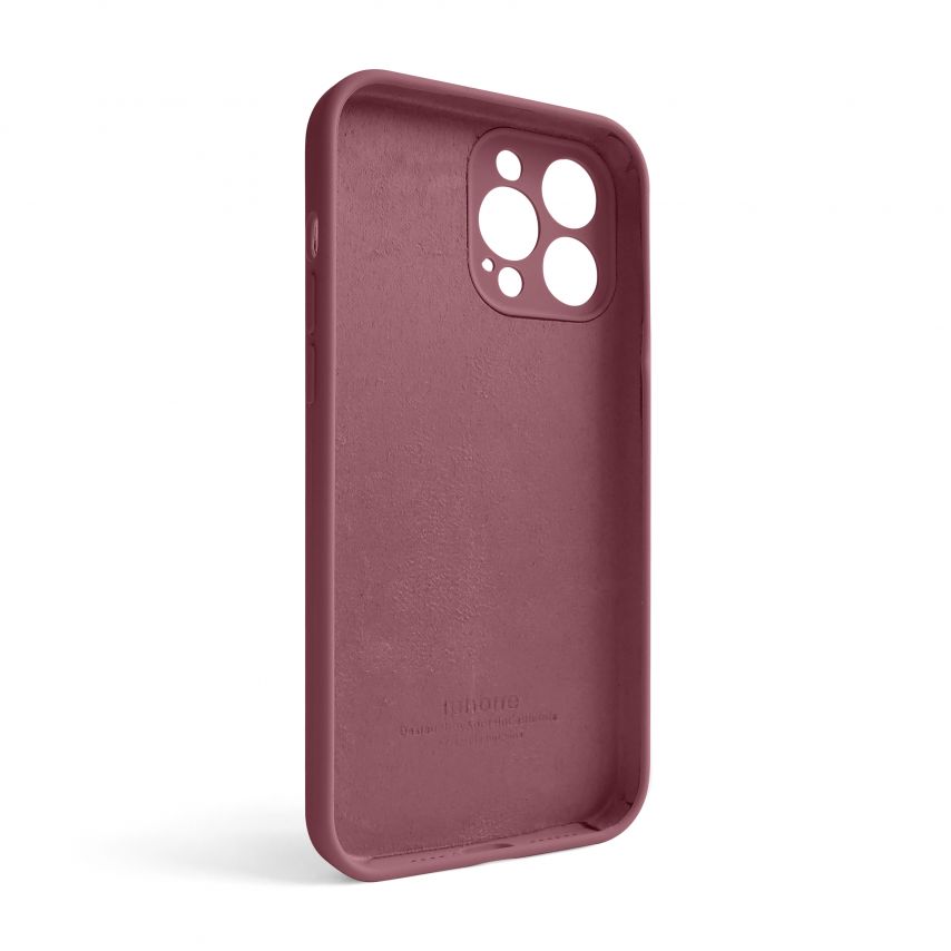 Чехол Full Silicone Case для Apple iPhone 13 Pro Max maroon (42) закрытая камера