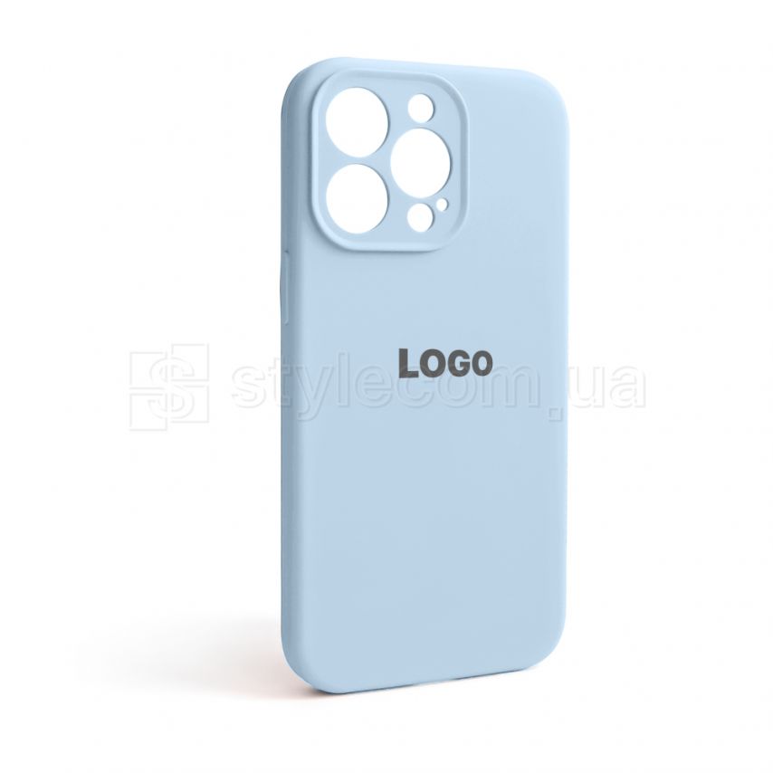 Чехол Full Silicone Case для Apple iPhone 13 Pro light blue (05) закрытая камера