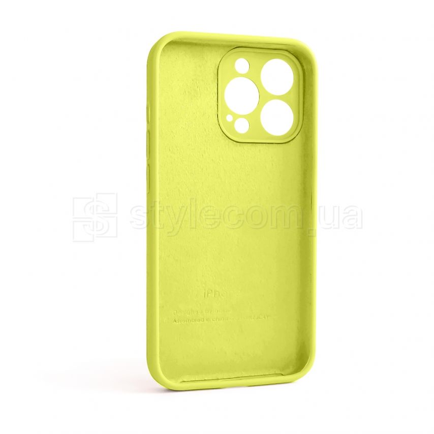Чехол Full Silicone Case для Apple iPhone 13 Pro flash lime (41) закрытая камера