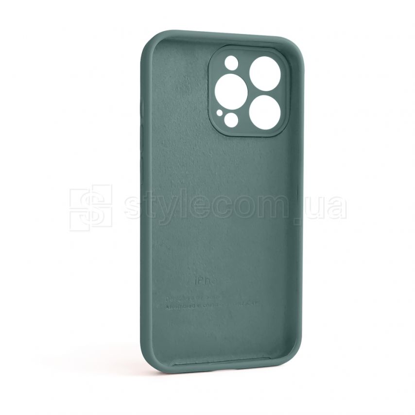 Чехол Full Silicone Case для Apple iPhone 13 Pro pine green (55) закрытая камера