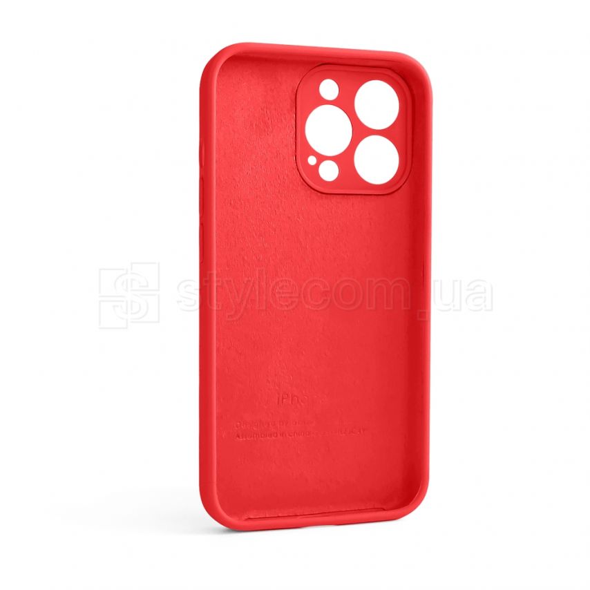 Чехол Full Silicone Case для Apple iPhone 13 Pro red (14) закрытая камера