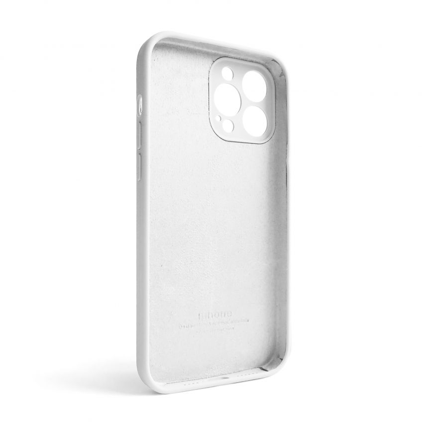 Чехол Full Silicone Case для Apple iPhone 13 Pro Max white (09) закрытая камера