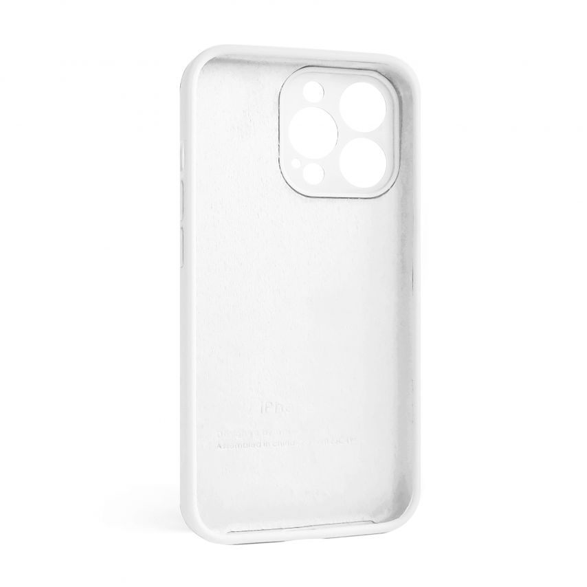 Чохол Full Silicone Case для Apple iPhone 13 Pro white (09) закрита камера