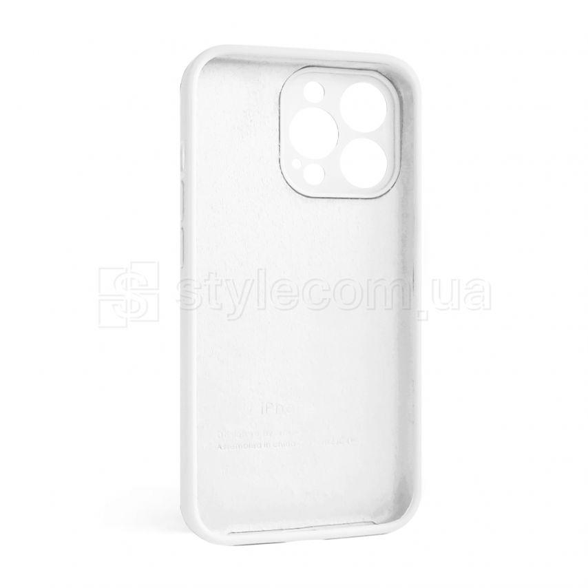 Чехол Full Silicone Case для Apple iPhone 13 Pro white (09) закрытая камера
