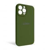 Чехол Full Silicone Case для Apple iPhone 13 Pro Max army green (45) закрытая камера