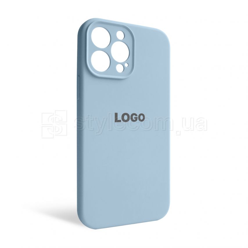Чехол Full Silicone Case для Apple iPhone 13 Pro Max light blue (05) закрытая камера