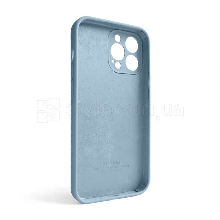 Чехол Full Silicone Case для Apple iPhone 13 Pro Max light blue (05) закрытая камера