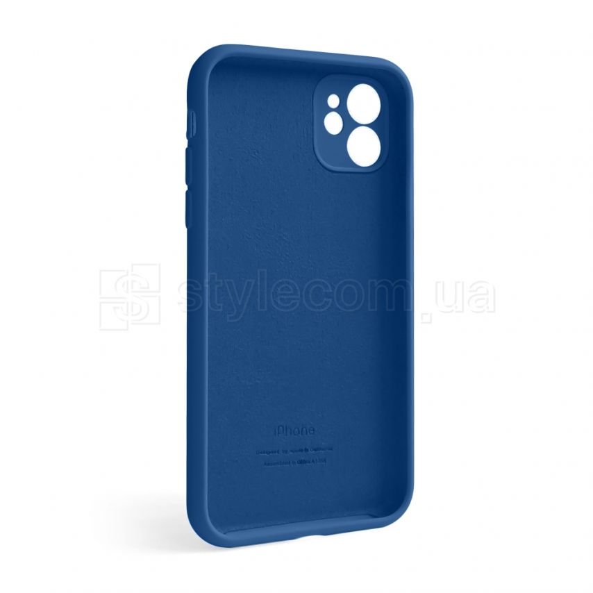 Чехол Full Silicone Case для Apple iPhone 12 blue cobalt (36) закрытая камера