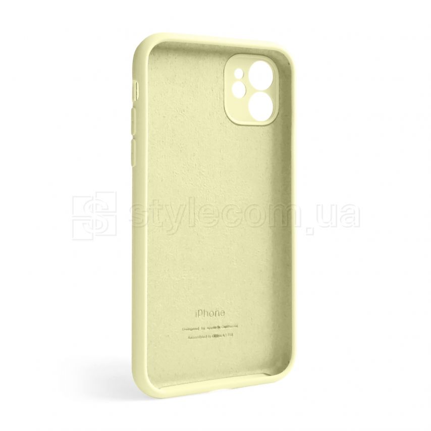 Чехол Full Silicone Case для Apple iPhone 12 mellow yellow (51) закрытая камера