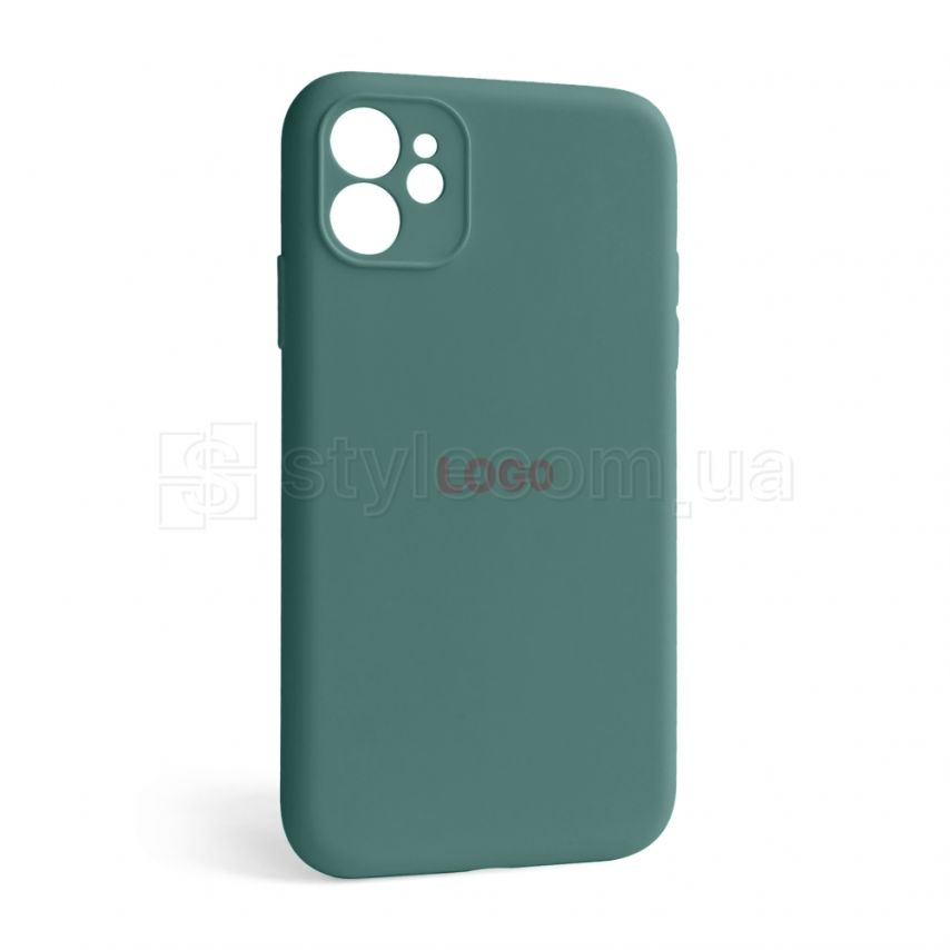 Чехол Full Silicone Case для Apple iPhone 12 pine green (55) закрытая камера