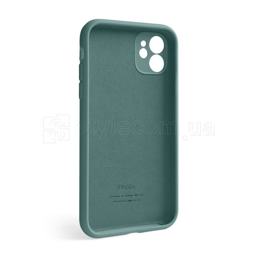 Чехол Full Silicone Case для Apple iPhone 12 pine green (55) закрытая камера