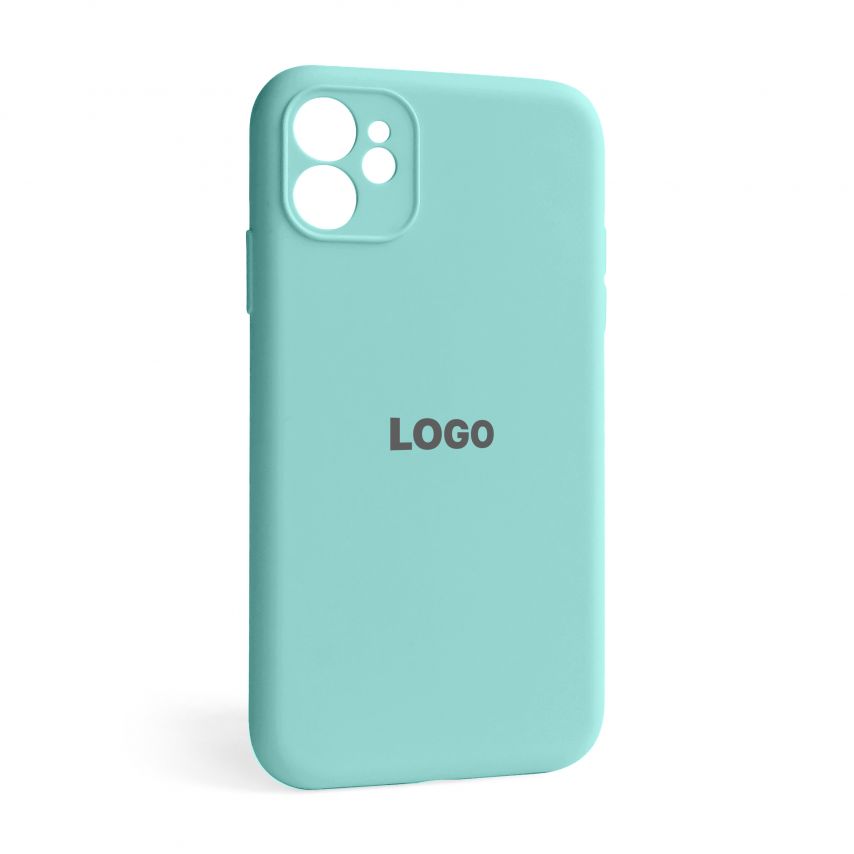 Чехол Full Silicone Case для Apple iPhone 12 sea blue (21) закрытая камера