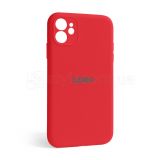 Чехол Full Silicone Case для Apple iPhone 12 red (14) закрытая камера