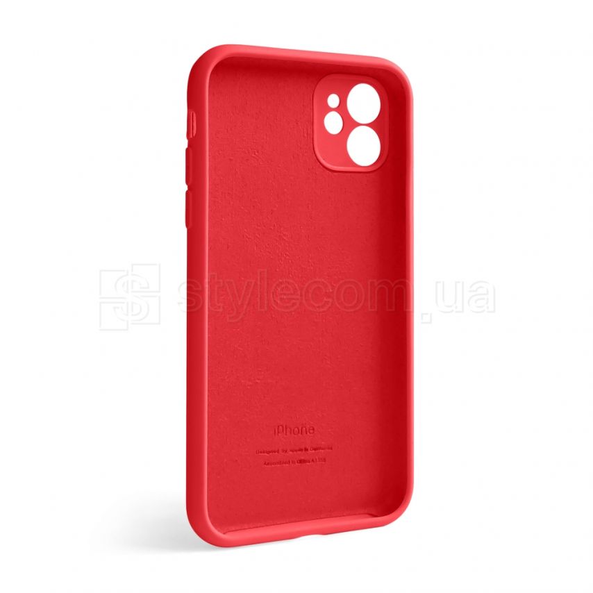 Чехол Full Silicone Case для Apple iPhone 12 red (14) закрытая камера