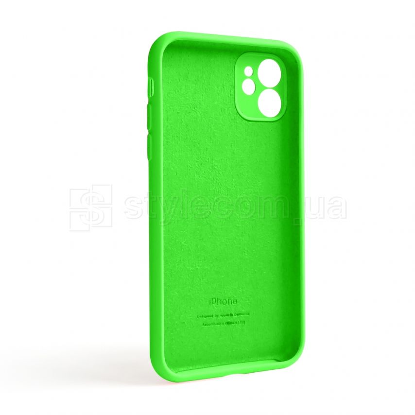 Чехол Full Silicone Case для Apple iPhone 11 shiny green (40) закрытая камера