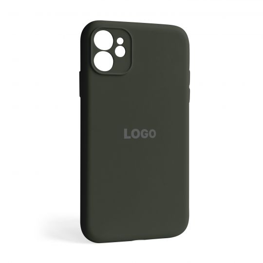 Чохол Full Silicone Case для Apple iPhone 11 dark olive (35) закрита камера